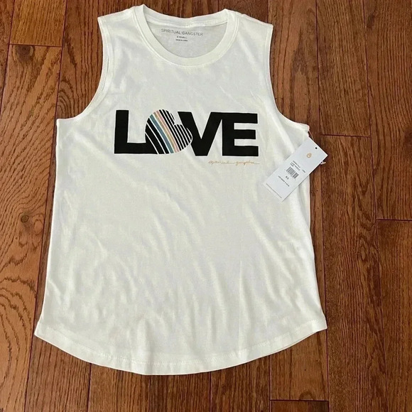 Spiritual Gangster Tops - LOVE Muscle Tank STARDUST – Spiritual Gangster Sz XS